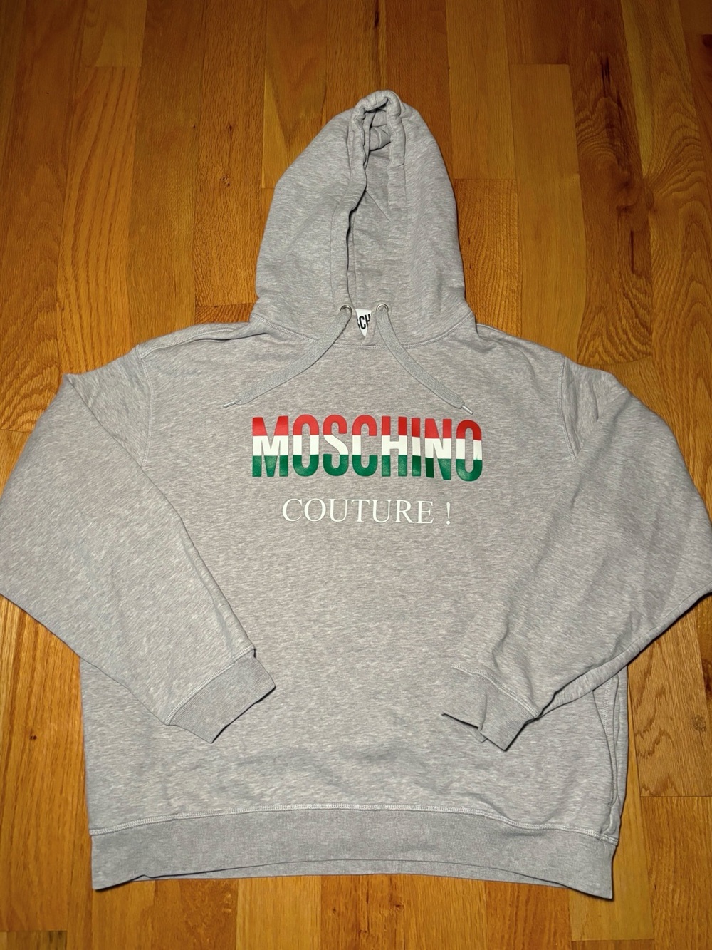 Moschino Milano Italian Stripe Logo Hoodie